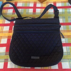 Vera Bradley Triple Zip Hipster Crossbody Bag Navy Blue